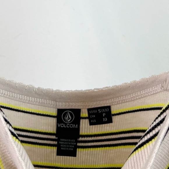 NWT Volcom Popztone Ribbed Striped Sleeveless Mini Dress - Picture 6 of 9
